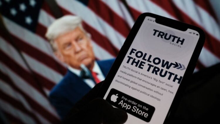 Trump's DJT stock falls days After Going Public, According to Truth Social