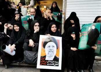 ranians lament the Death in a helicopter Crash of President Raisi.