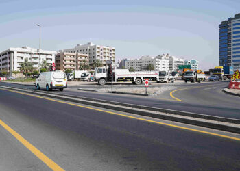 Dubai Finishes Inside Roadworks in the Al Qusais Commercial Area.