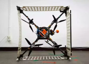 A Team from South Korea Displays a Drone that Functions as a Flying Shopping Cart