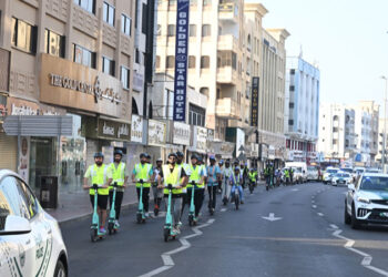 Dubai Police Hosts an Electric Scooter Parade to Raise Awareness
