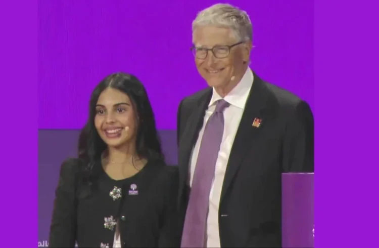 Bill Gates and 13-Year-old Saudi girl Rateel Alshehri Share the Spotlight During an Event in Riyadh