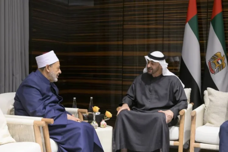 Sheikh Mohamed Hails the Vital role of Religious Leaders in the battle Against Climate change after Meeting with the Grand Imam of Al Azhar