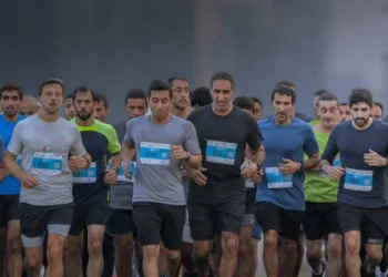 Leading the Record-Breaking Dubai Run is Sheikh Hamdan.