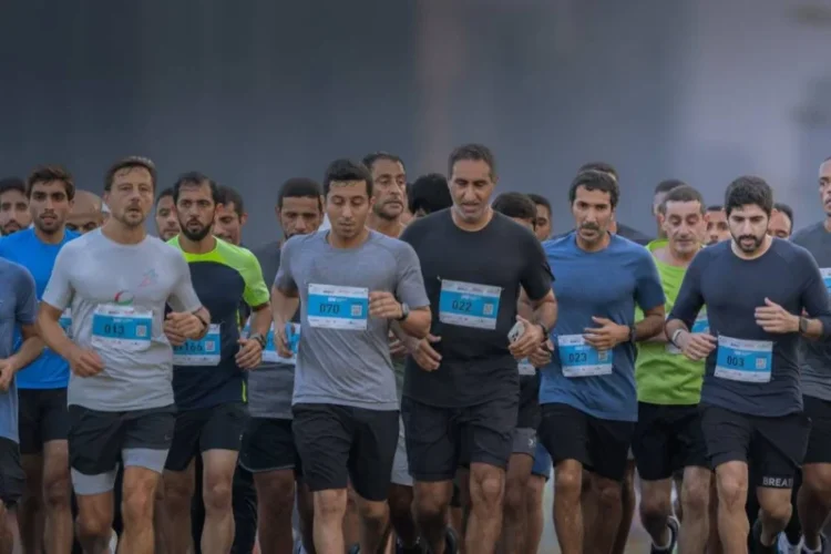 Leading the Record-Breaking Dubai Run is Sheikh Hamdan.