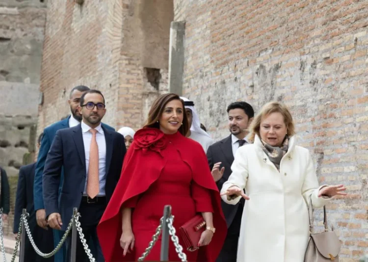 The First Arab Exhibition in Rome’s Colosseum is Opened by Sheikha Bodour.