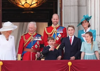 Trooping The Colour Throngs Applauding The King and Queen