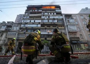 A Deadly New Russian Missile and Drone Attack Strikes Kyiv