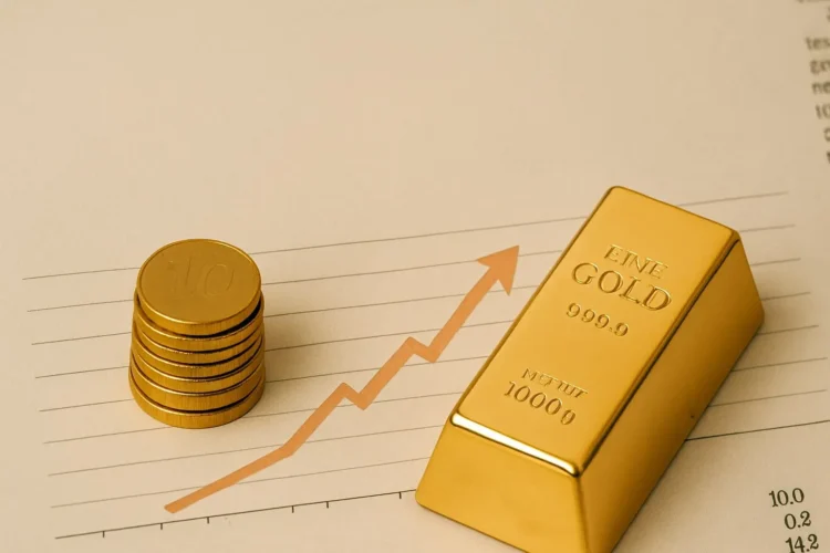 Gold Rises on Demand for Safe Havens Due to Trade Concerns and a Weak Dollar