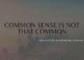 common sense