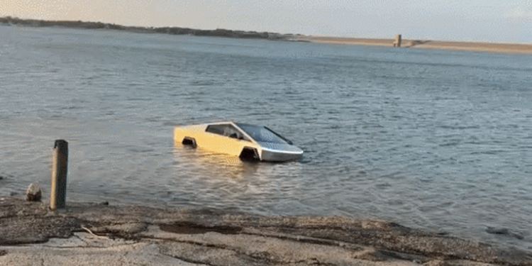 Police Said a Tesla Cybertruck Driver was Detained after Using Wade Mode” While Driving into a Lake
