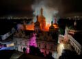 Russian Strikes Murder Nine and Set Flame the Iconic Church in Kyiv