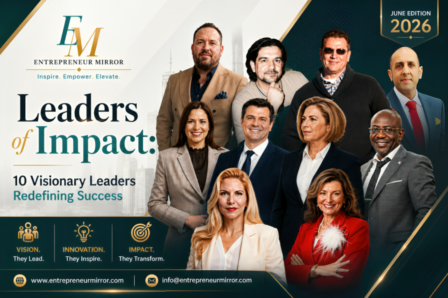 Leaders of Impact: 10 Visionary Leaders Redefining Success