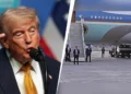 Trump Acknowledges that he Changed Aircraft Following the NATO Summit due to a Potential Threat